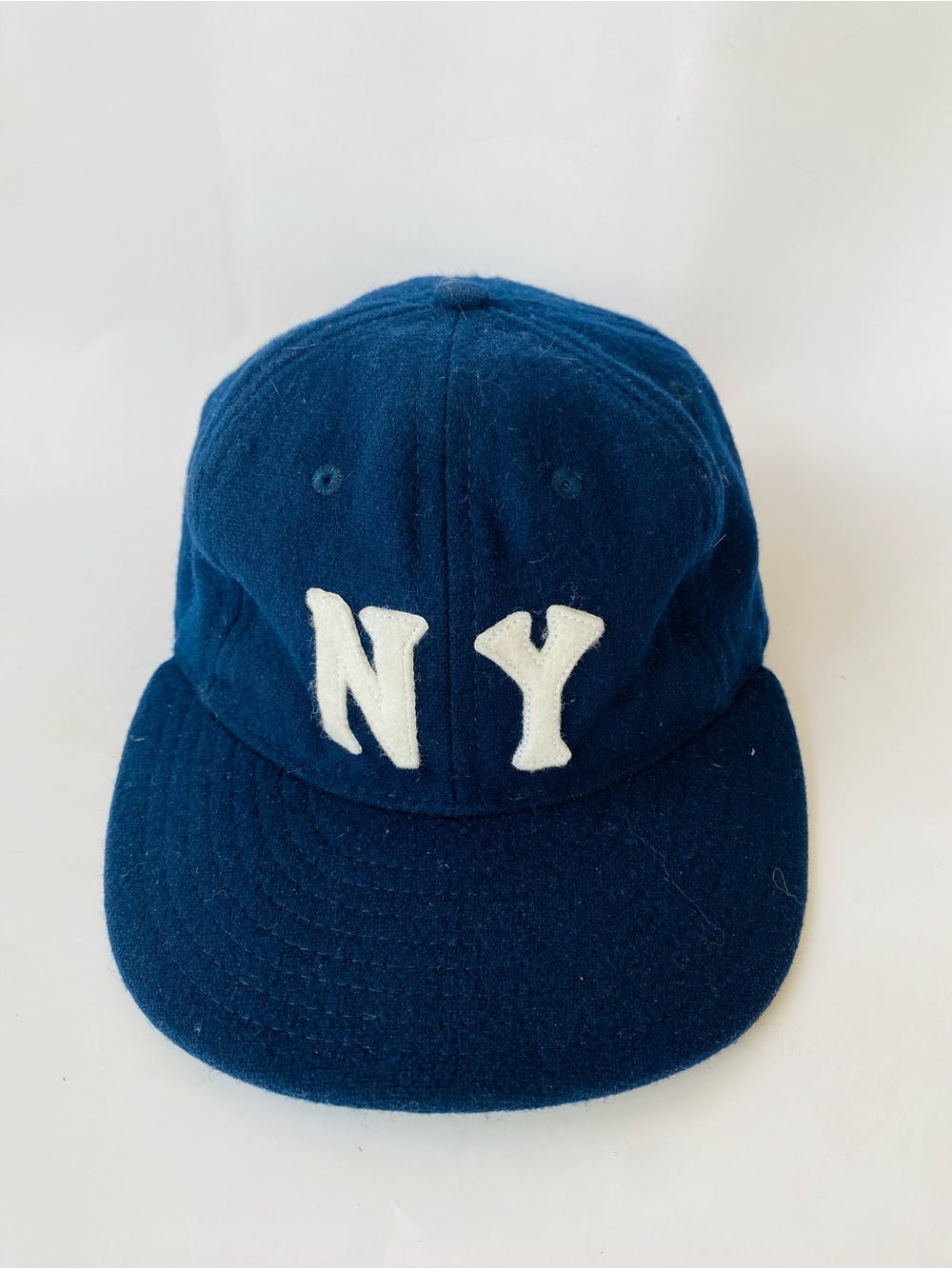 Ebbets Field Flannels Blue Wool NY Adjustable Size Baseball Cap